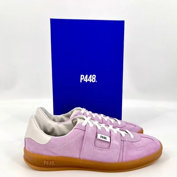 P448 Monza Sneaker Size EU 39 Suede Leather Upper Lavender Gum Sole - Picture 1 of 16